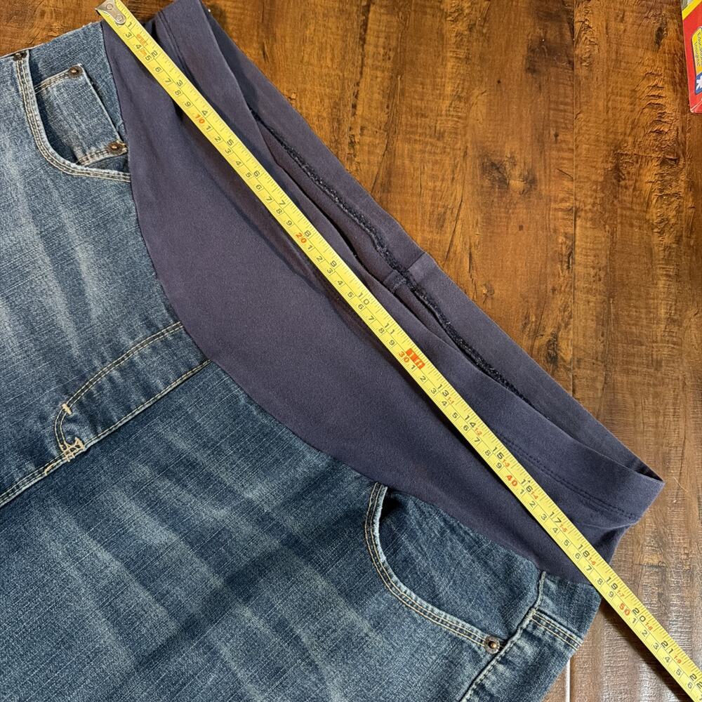 Motherhood Maternity Long Modest Flare Denim Jean Maxi Skirt Size Large S12